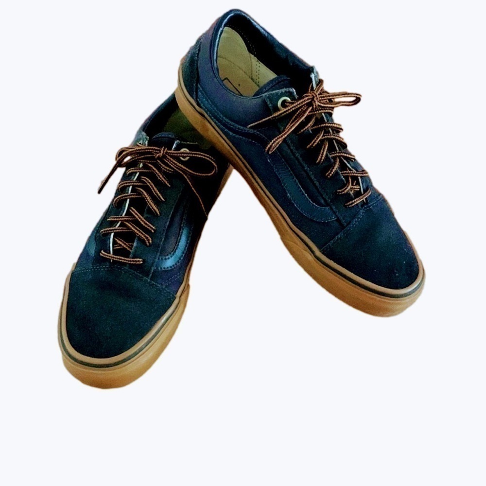 Vans Shoes, Size 9.5-Women, 8-Men, Navy & Rust/Brown